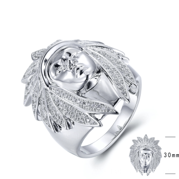 Jewelry Aboriginal Indian Chief Face Shape Ring